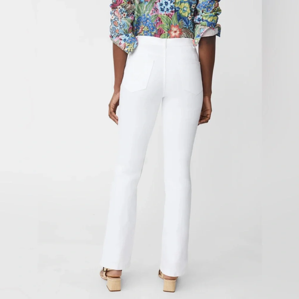 J.McLaughlin Clearwater white‎ jeans size 2 flared front seam detail classy - Picture 5 of 12